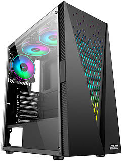 Корпус 2E GAMING Galaxy G2055 без БЖ 2xUSB3.0, 1xUSB2.0, 3x120мм ARGB, VGA 345мм, LCS ready, HUB, TG Side Panel, ATX, чорний