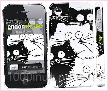 Пластиковий чохол Endorphone на iPhone 4s Коти v2 (3565c-12-26985) E1838K762