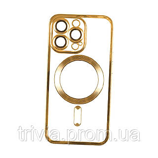Чохол TPU Metallic Full Camera Magsafe Apple iPhone 14 Pro Gold E8B5X11523