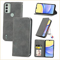 Чехол-книжка Skin Feel Leather Wallet для Nokia C31 Grey B58202C47
