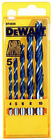 Набір свердел по дереву DeWALT Extreme Impact, 4-10мм, кейс, 5шт