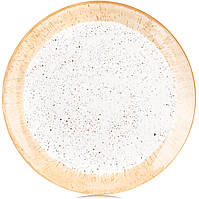 Тарілка обідня ARDESTO Siena, 27см, порцеляна, біло-жовтий