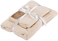 Набір рушників махрових ARDESTO Lotus, 50х90см, 70х140см, 2шт, 100% бавовна, айворі