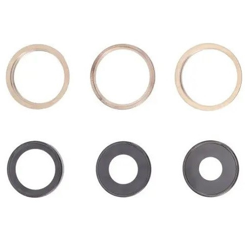 Скло камери iPhone 13 Pro /13 Pro Max золотисте + кільце, комплект 3 шт., фото 1