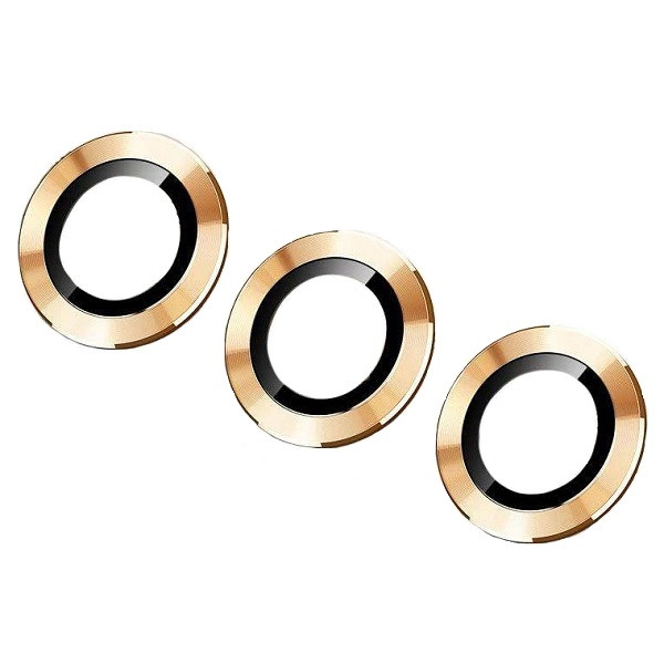 Скло камери iPhone 12 Pro Max золотисте кільце, комплект 3 шт., фото 1