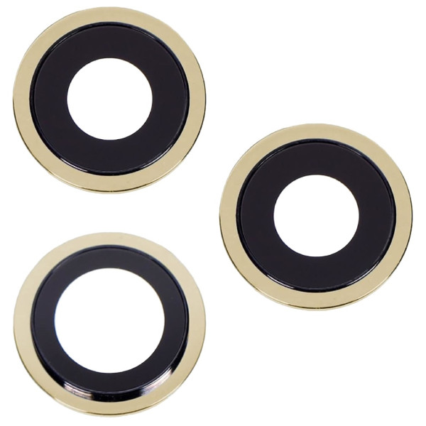 Скло камери iPhone 12 Pro золотисте кільце, комплект 3 шт., фото 1