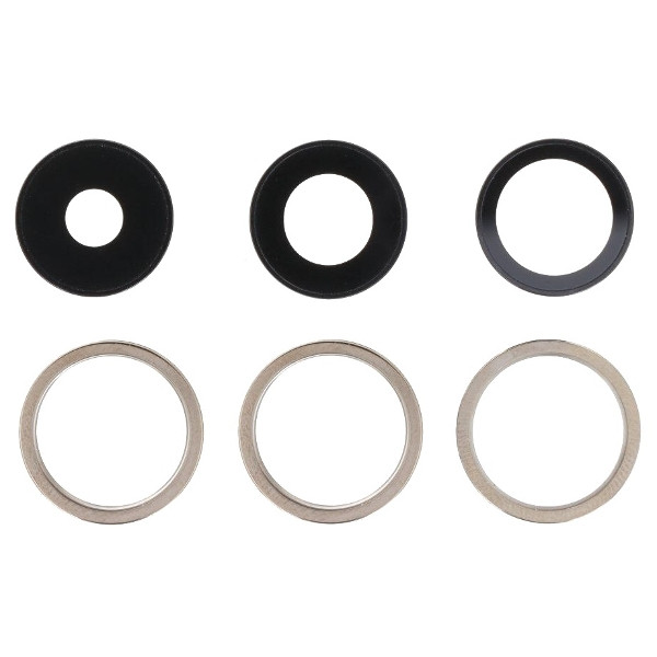 Скло камери iPhone 14 Pro /14 Pro Max золотисте кільце, комплект 3 шт., фото 1