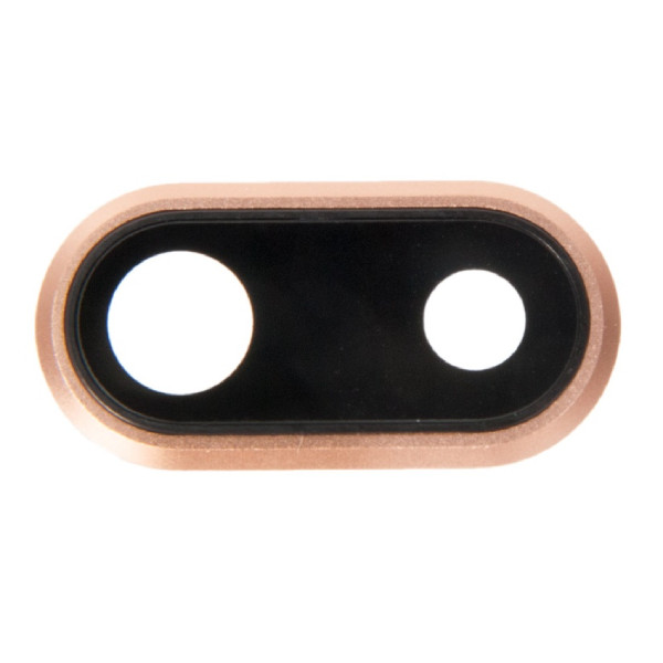 Скло камери iPhone 8 Plus золотисте + кільце, фото 1