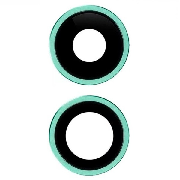 Скло камери iPhone 11 зелене + кільце, комплект 2 шт., фото 1