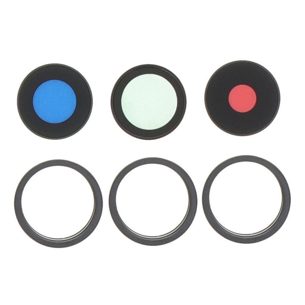 Скло камери iPhone 15 Pro чорне, Black Titanium + кільце, комплект 3 шт., фото 1