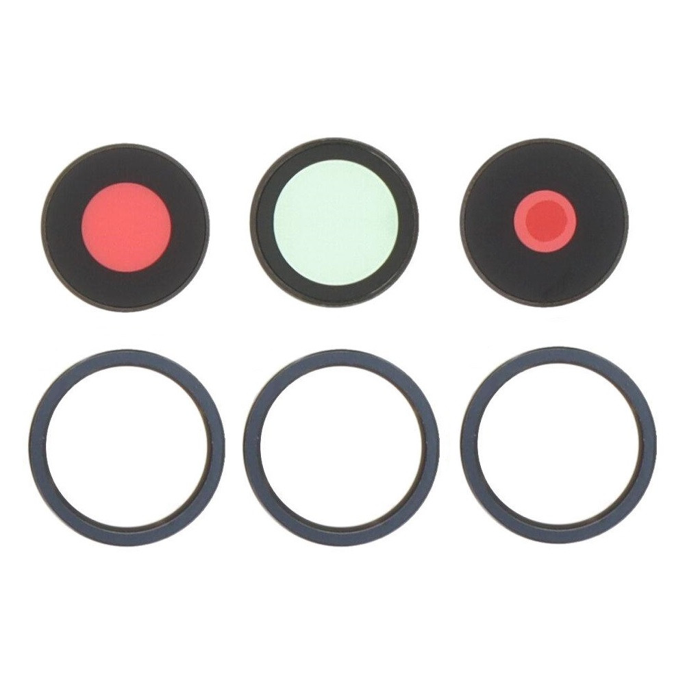 Скло камери iPhone 15 Pro синє, Blue Titanium + кільце, комплект 3 шт., фото 1