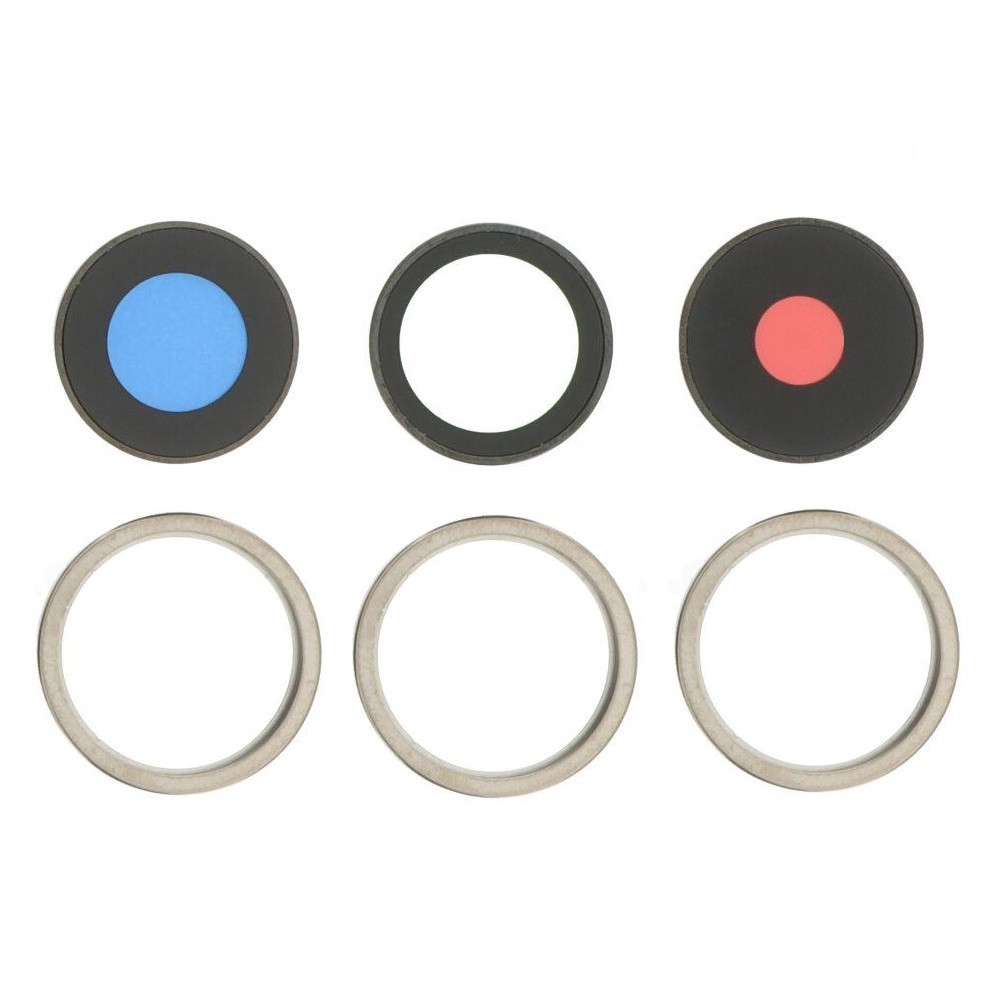 Скло камери iPhone 15 Pro Natural Titanium + кільце, комплект 3 шт., фото 1