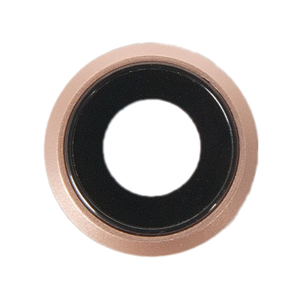 Скло камери iPhone 8 /SE 2020 золотисте+ кільце, фото 1