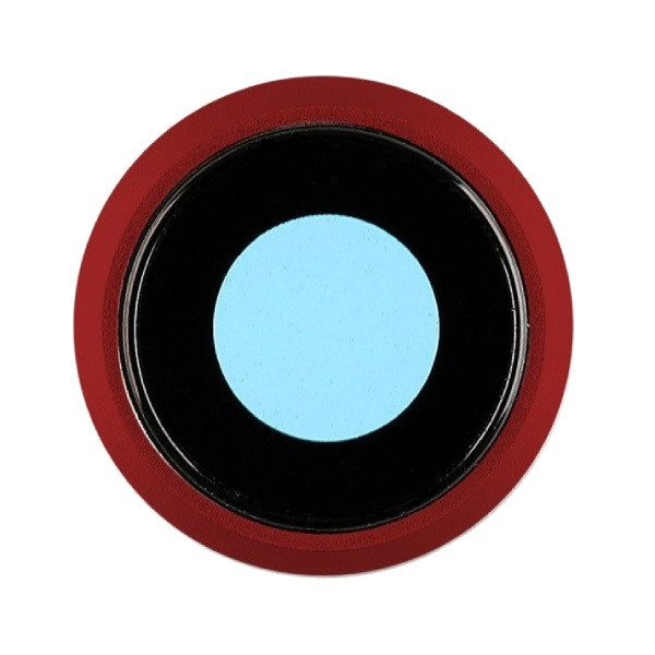 Скло камери iPhone 8 /SE 2020 червоне+ кільце, фото 1