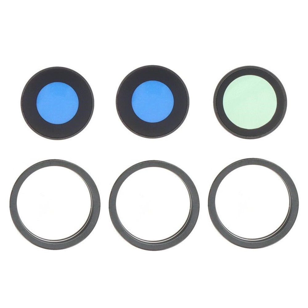 Скло камери iPhone 15 Pro Max чорне, Black Titanium + кільце, комплект 3 шт., фото 1