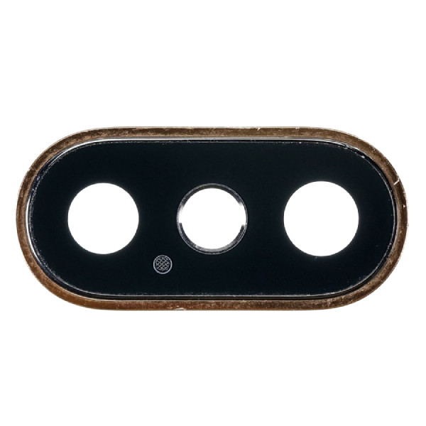 Скло камери iPhone XS /XS Max золотисте + кільце, фото 1