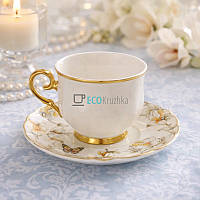 Чайний набір Cream Magnolia 6 чашок 200 мл і 6 блюдець (999-057)