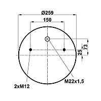 Пневмоподушках BPW 78941-C (WUHLERMANN)