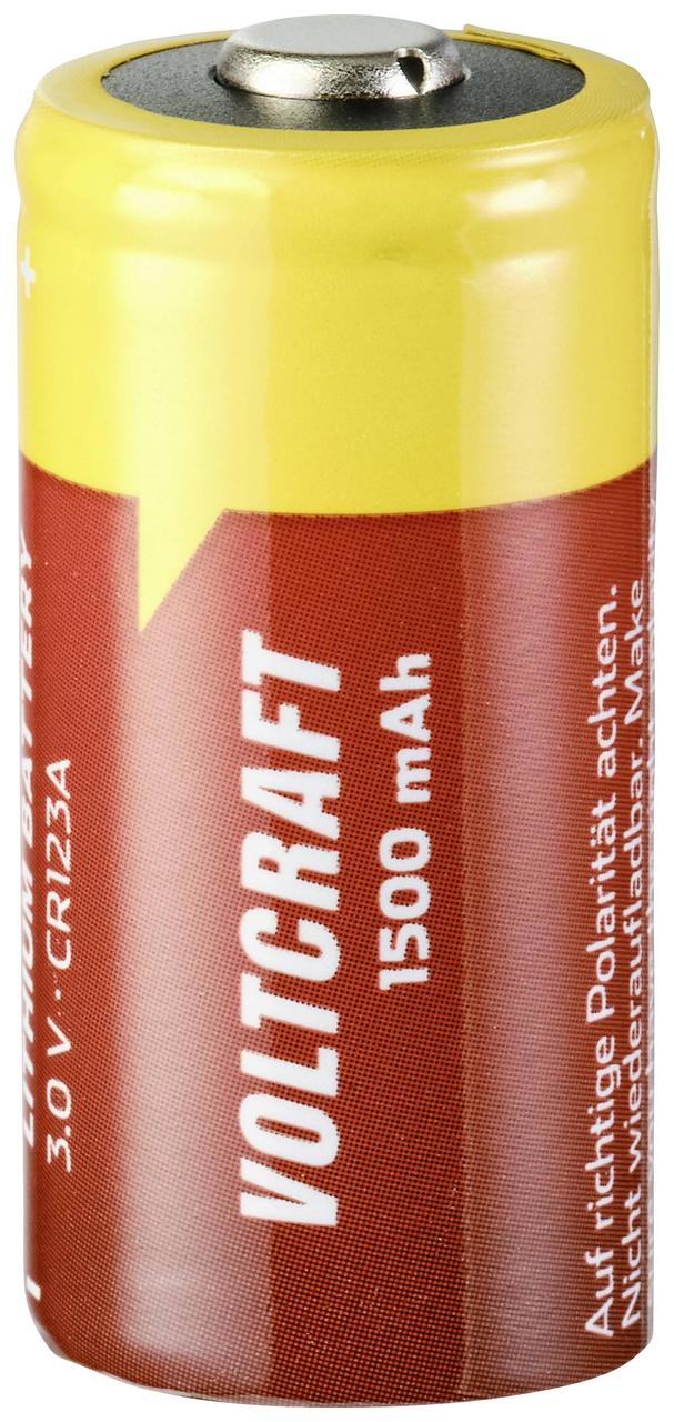 Батарейка для камери CR-123A VOLTCRAFT CR123A 1500 мАг 3 В 1 шт., фото 1