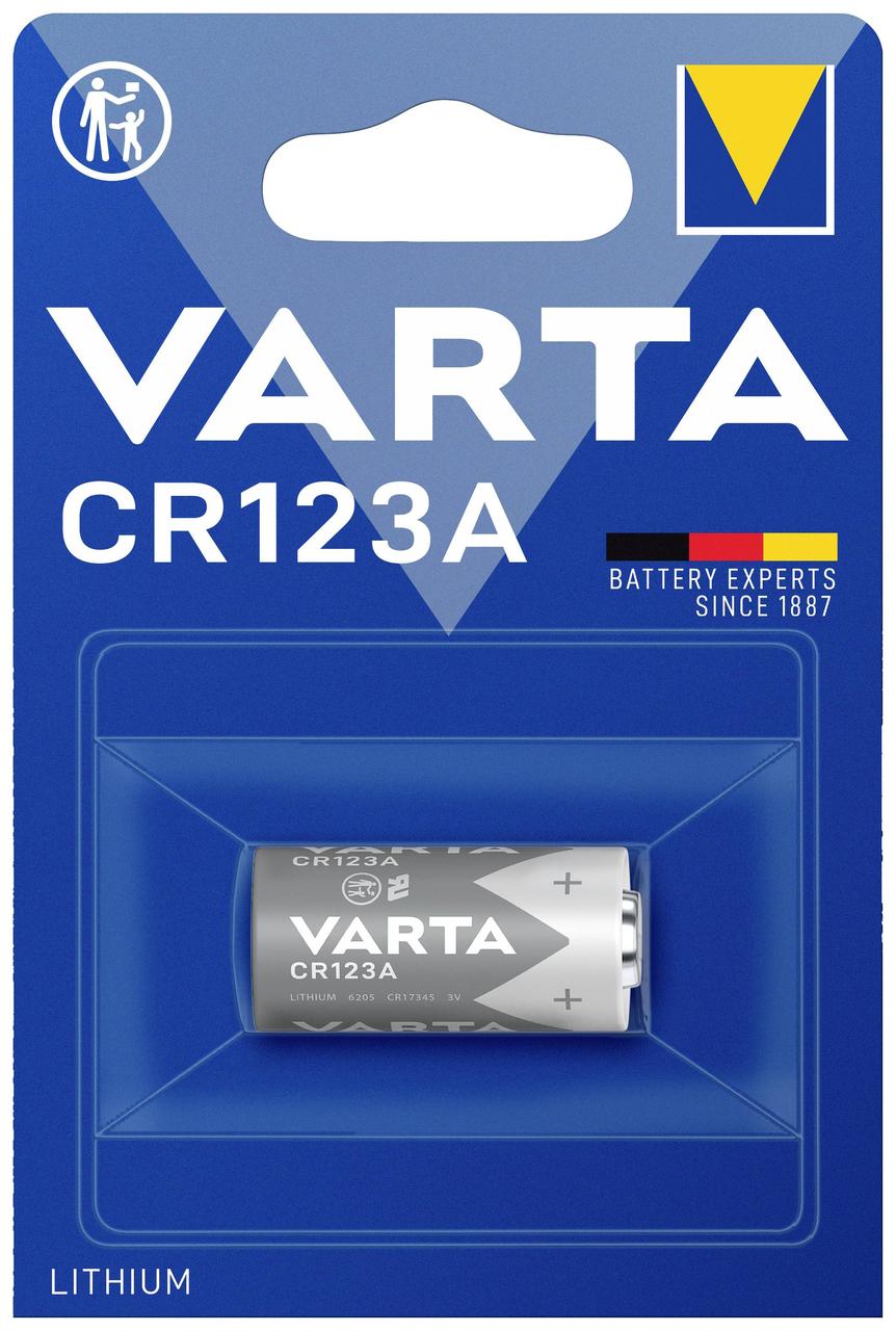Батарейка для камери CR-123A Varta 6205301401-1 1430 мАг 3 В 1 шт., фото 1