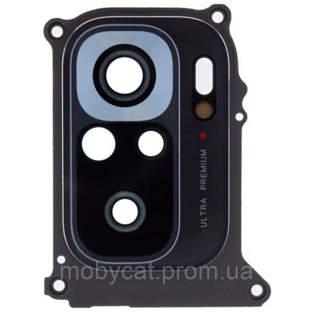 Скло камери Xiaomi Redmi Note 10, Redmi Note 10S, Poco M5s (з чорною рамкою), фото 1