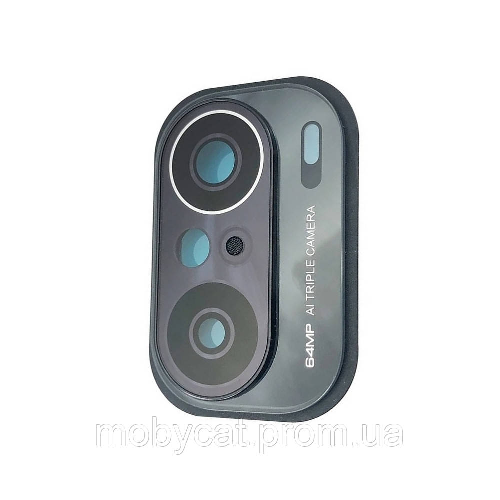 Скло камери Xiaomi Poco F3, Mi 11i, Redmi K40 (з чорною рамкою), фото 1