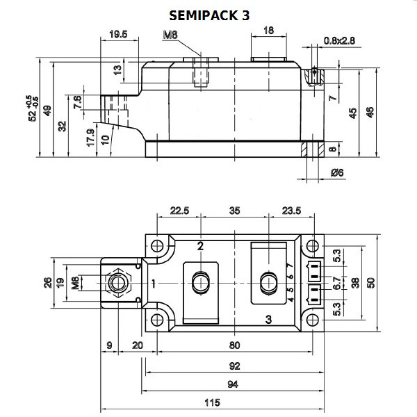 SKKH250/16 E Діодно-тиристорний модуль Semikron Semipack™