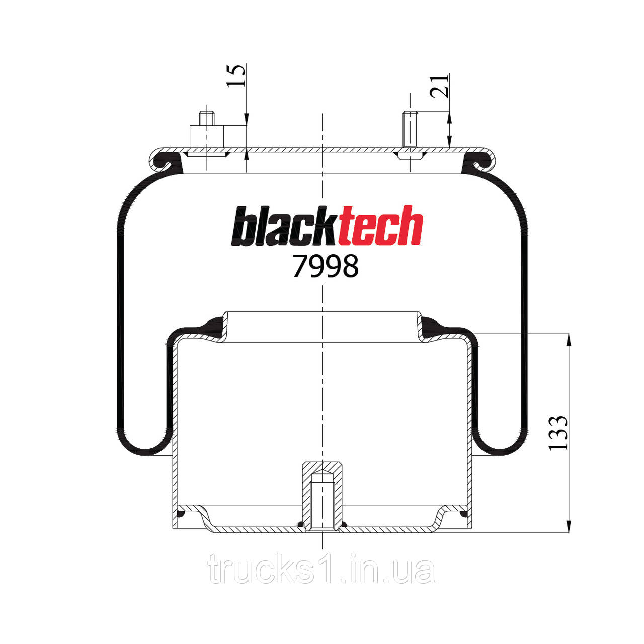 Пневмоподушках DAF RML7998C1 (BLACKTECH)