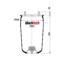 Пневмоподушках BPW 30K RML7051 (BLACKTECH)