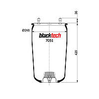 Пневмоподушках BPW 30K RML7051 (BLACKTECH)