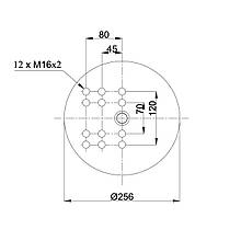 Пневмоподушка BPW з стаканом RML75992C (BLACKTECH)