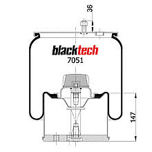 Пневмоподушка BPW RML7051C (BLACKTECH)