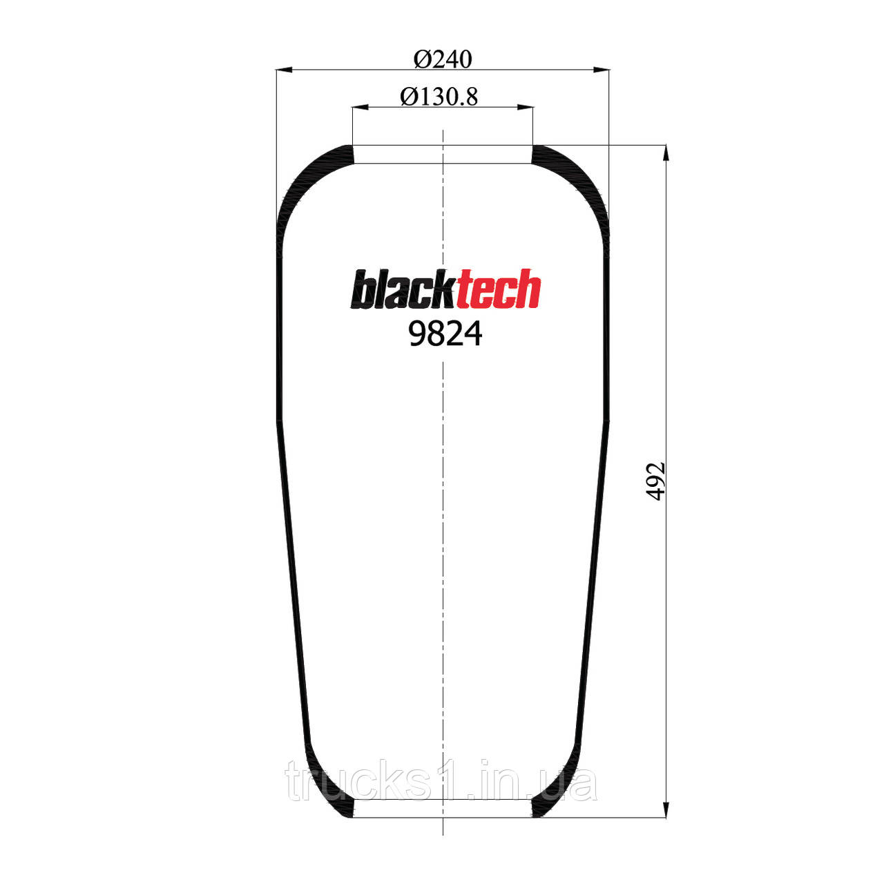 Пневмоподушках Volvo RL9824 (BLACKTECH)