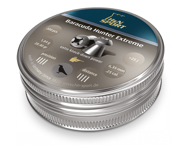 Кулі пневматичні H&N Baracuda Hunter Extreme, 200 шт/уп, 1,84 r, 6,35 мм, фото 1