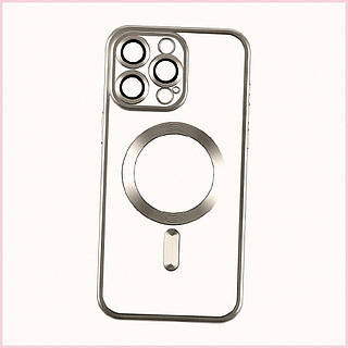 Чохол TPU Metallic Chrome Full Camera Magsafe Apple iPhone 12 Pro Titan 8551K5X57