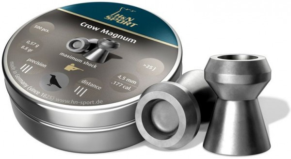 Пули пневматические H&N Crow Magnum, 500 шт/уп, 0,57 г, 4,5 мм, фото 1