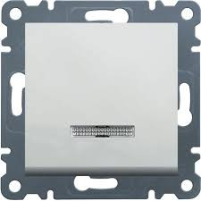 Вимикач з підсвічуванням універсальний Lumina, білий, 10АХ/230В WL0220