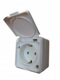 Розетка 2Р+PE РЗ16-З-IP44