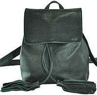 Кожаный женский рюкзак Лейпциг черный