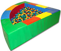 Сухой бассейн угловой (r200x50) см, шарики 1100 шт.