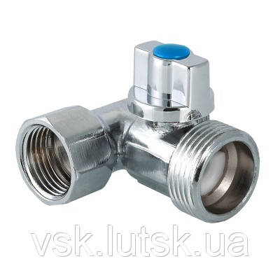 VT.256 Кран для прал.маш трійний1/2"х3/4"х1/2 (шар.)