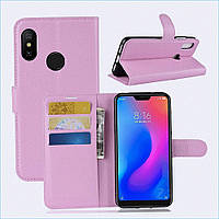 Чехол-книжка Litchie Wallet для Xiaomi Redmi 6 Pro / Mi A2  Lite Светло-розовый 4447X50M0