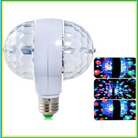 Світлодіодна подвійна обертова Диско-Лампа LED Magic Ball Light