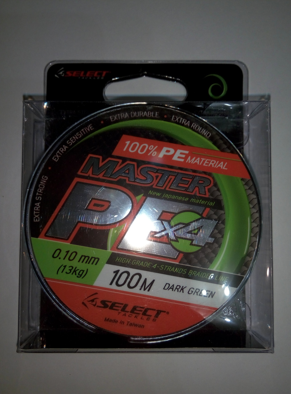 Шнур Select Master PE 100m 0.10mm 13kg