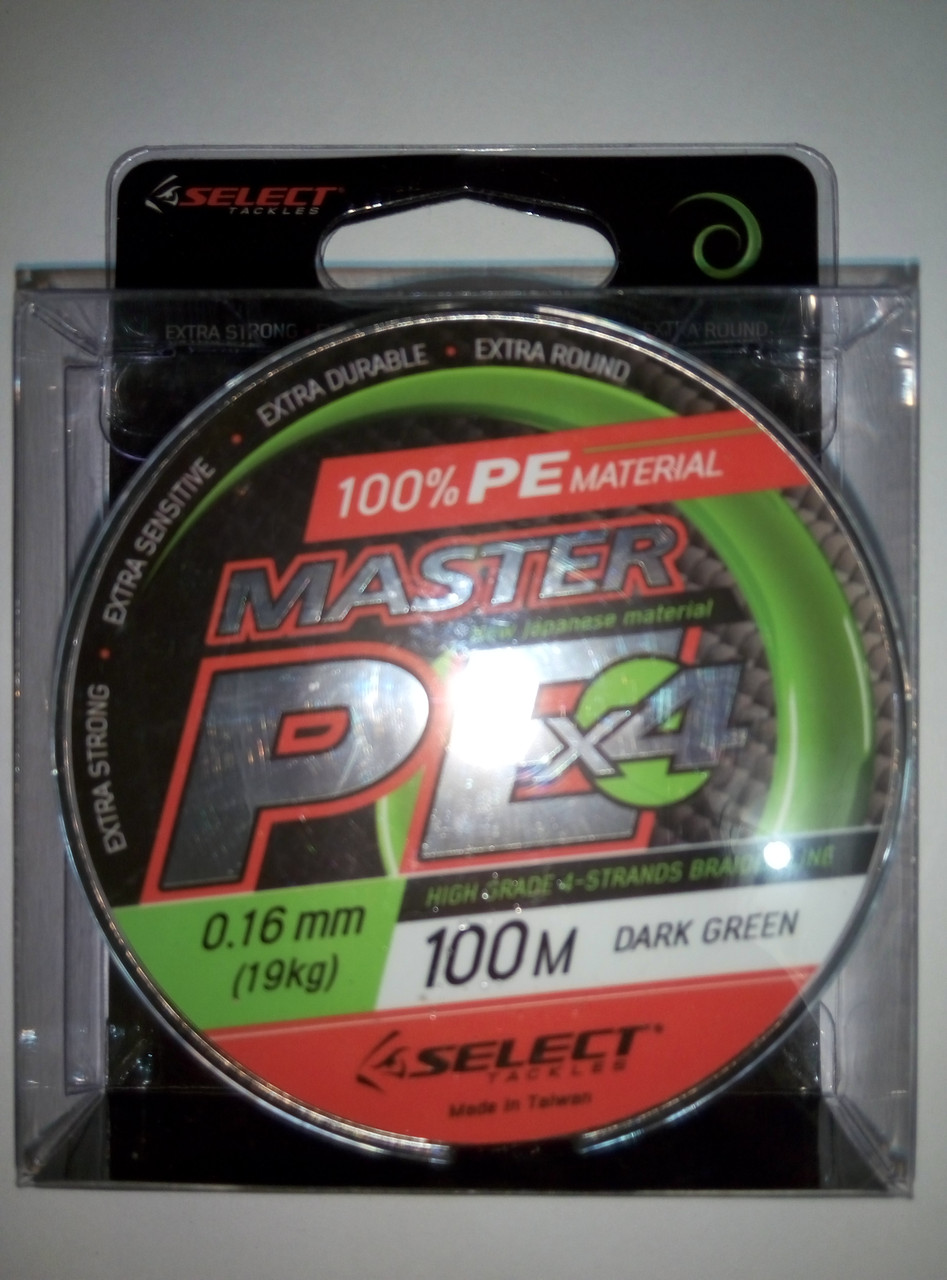 Шнур Select Master PE 100m 0.16mm 19kg
