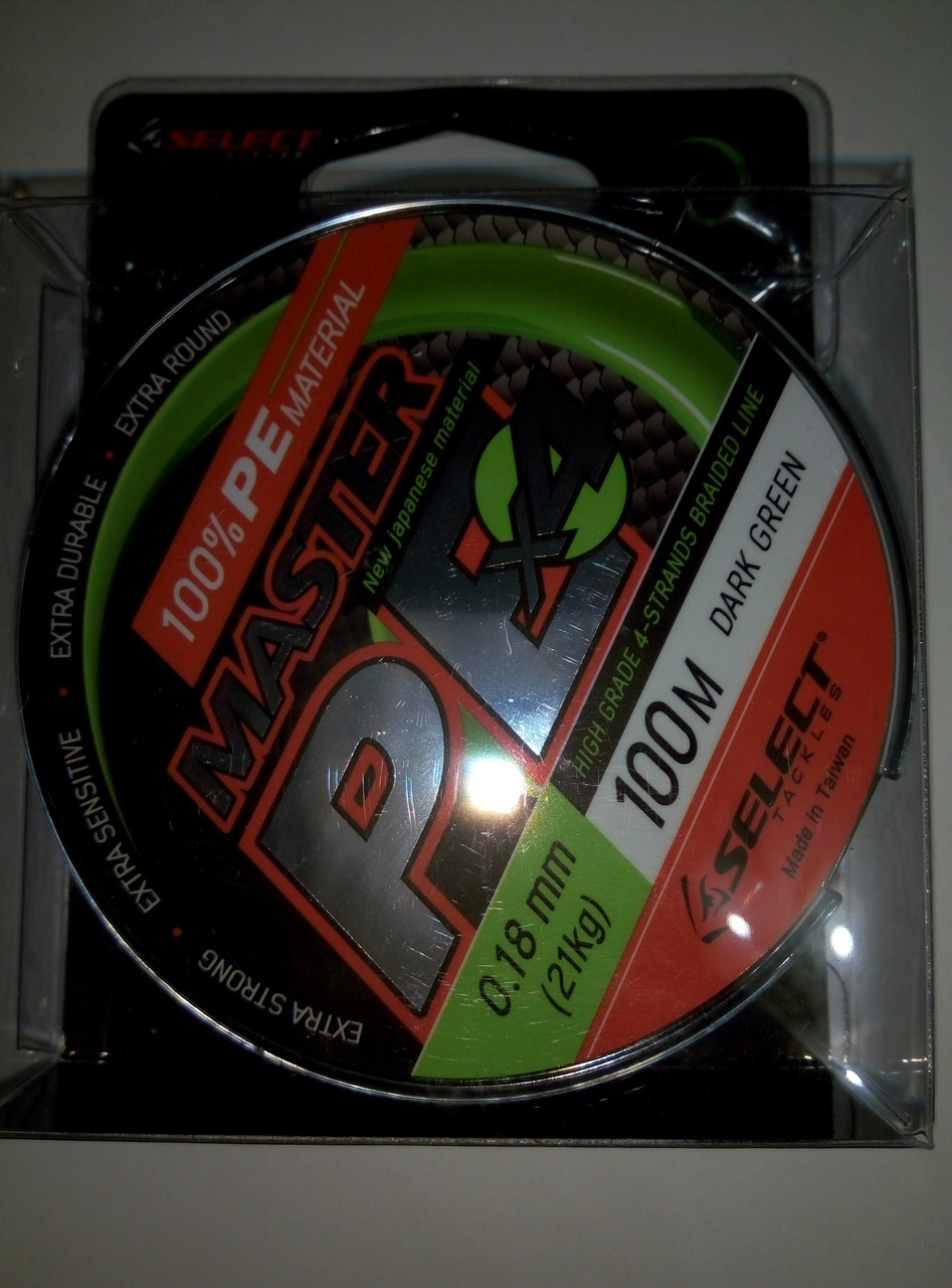 Шнур Select Master PE 100m 0.18mm 21kg