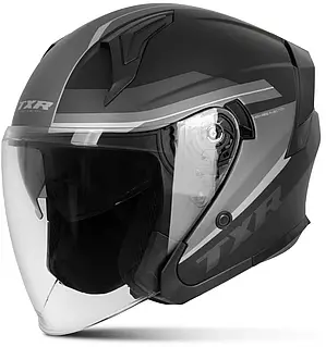 Мотошлем TXR City XL черно-серый-белый спортивный