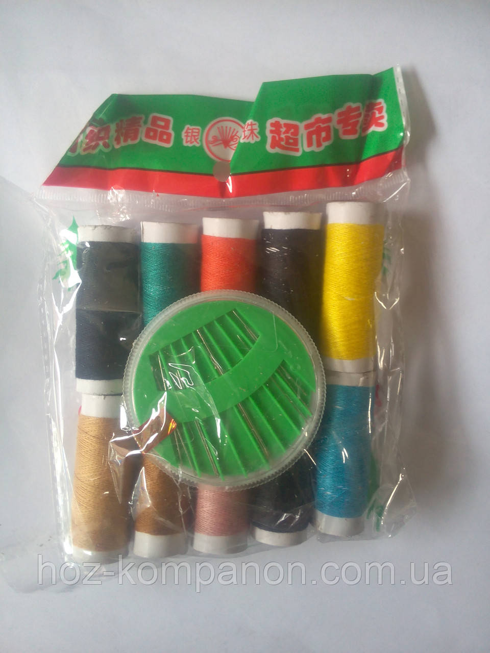 Нитки кольорові + набір голок