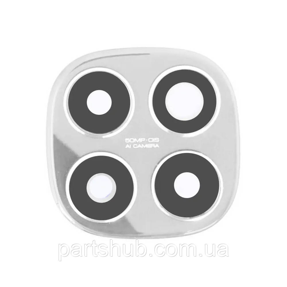 Скло камери Xiaomi Poco X7 (зі сріблястою рамкою), фото 1