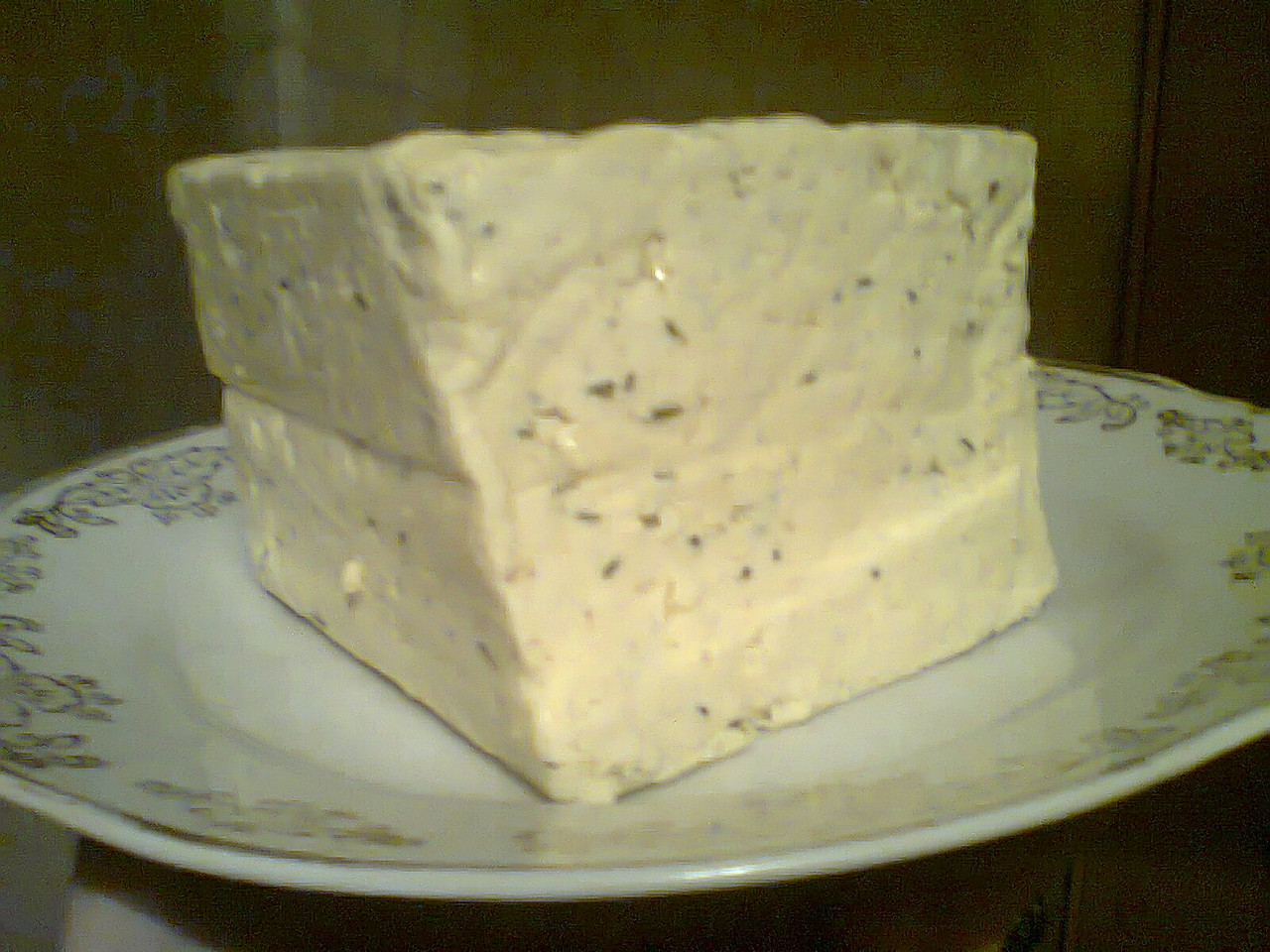 Тофу (соєвий сир) з часником і кропом